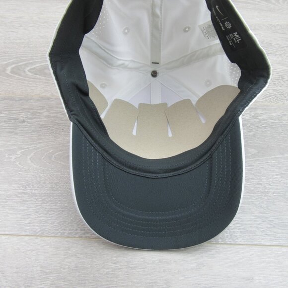 Nike Dri-FIT ADV Club Swoosh White Hat Cap Size M/L NEW - Picture 11 of 14